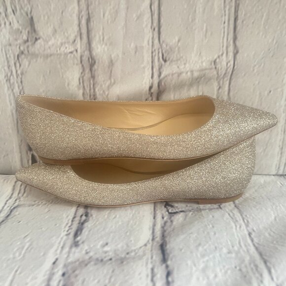 Jimmy Choo | Romy Flat in Platinum Ice / Dusty Glitter - Picture 13 of 15